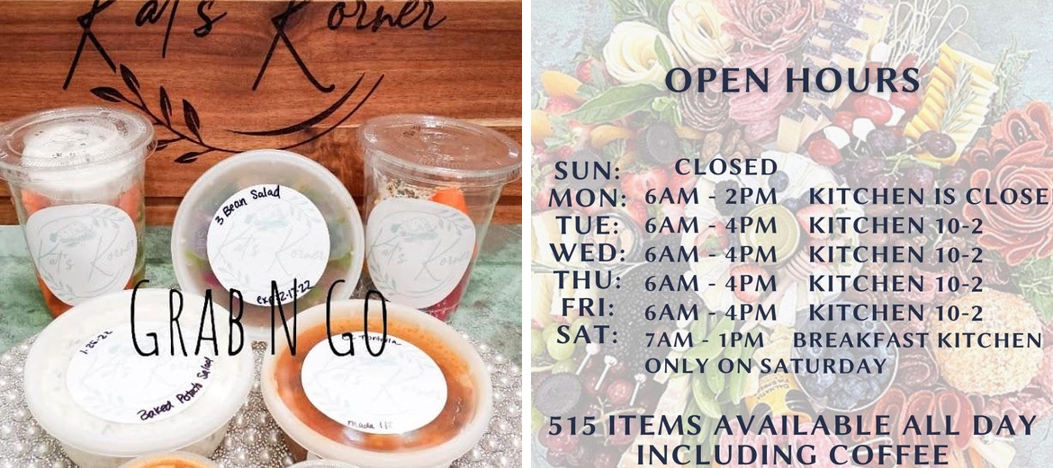 Kat's Korner, LLC Menu